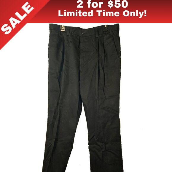 [Sale: 2 for $50!] Dockers Black Pleated Classic Fit Pants – W36 L29 0162 - Picture 1 of 10
